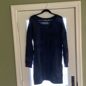 Tonle dark blue fleece tunic, Size L